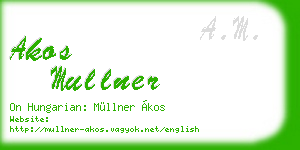 akos mullner business card